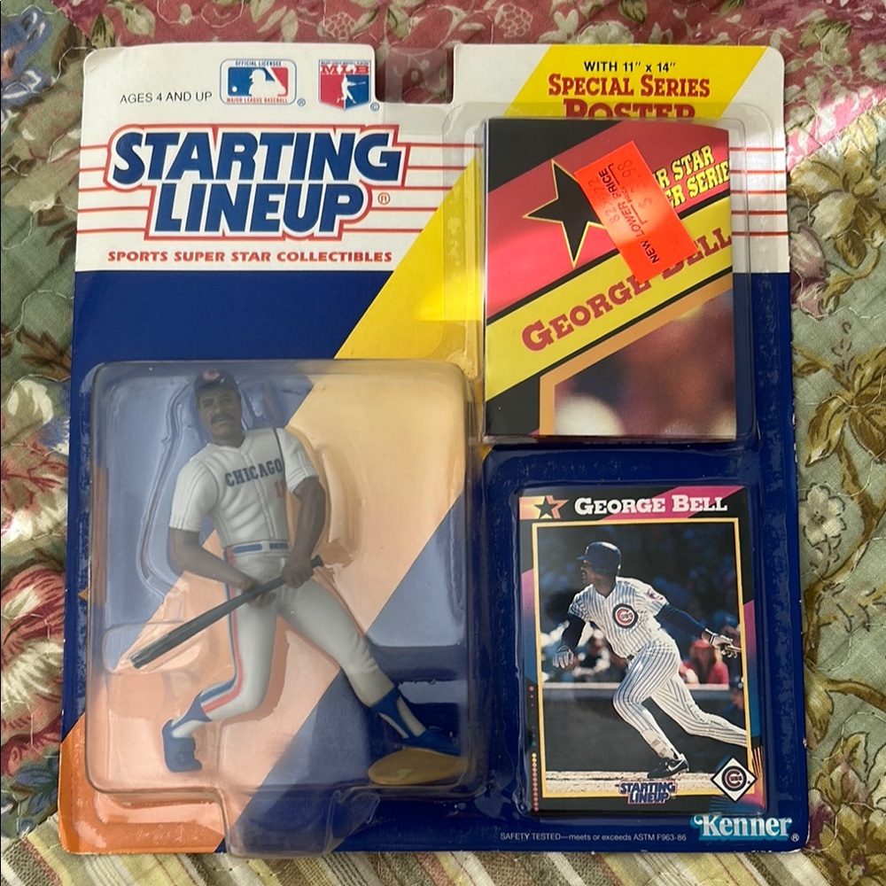 Starting Lineup George Bell Figure - White and Blue
